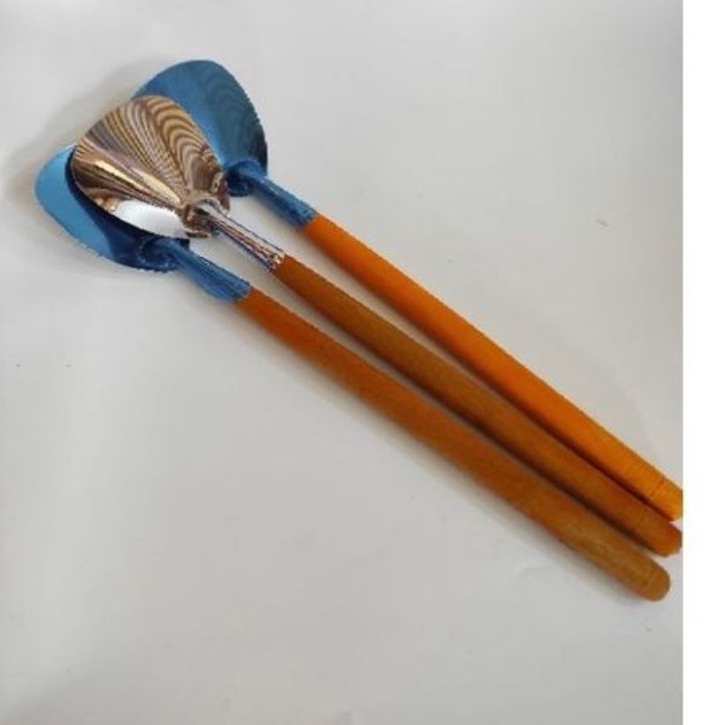 sodet stainless gagang kayu