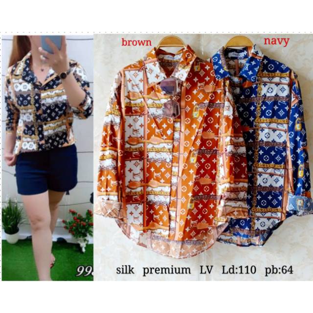 KEMEJA LV SILK PREMIUM IMPORT