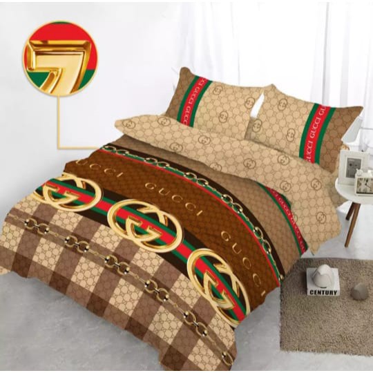 SPREI VITO 3D Uk 180x200 Tinggi 20cm MOTIF GUCCI