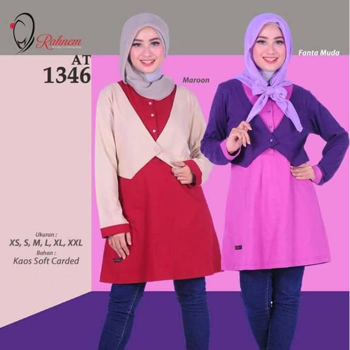 ATASAN MUSLIM WANITA  / RAHNEM  AT - 1346 / FASHION MUSLIM