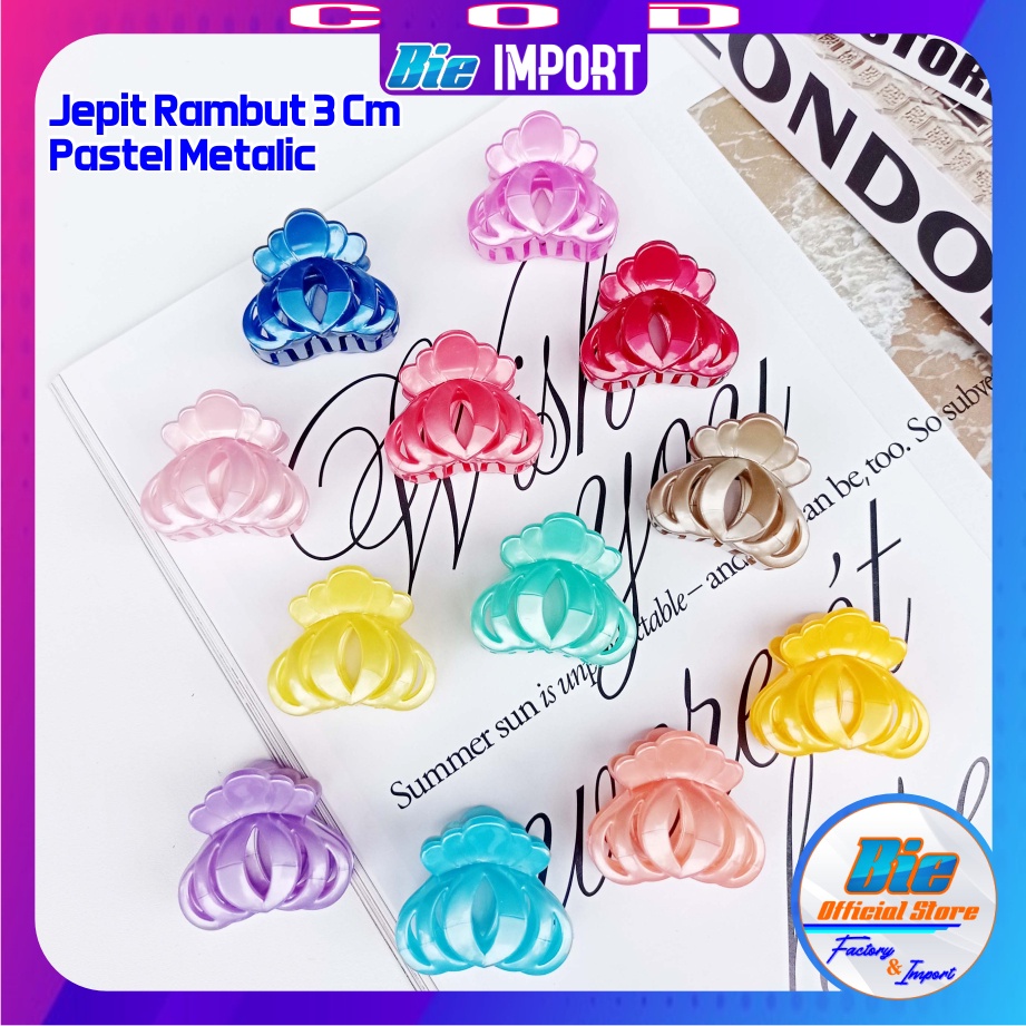 Jepit Rambut 4 Cm Metalik Premium Impor Best Seller