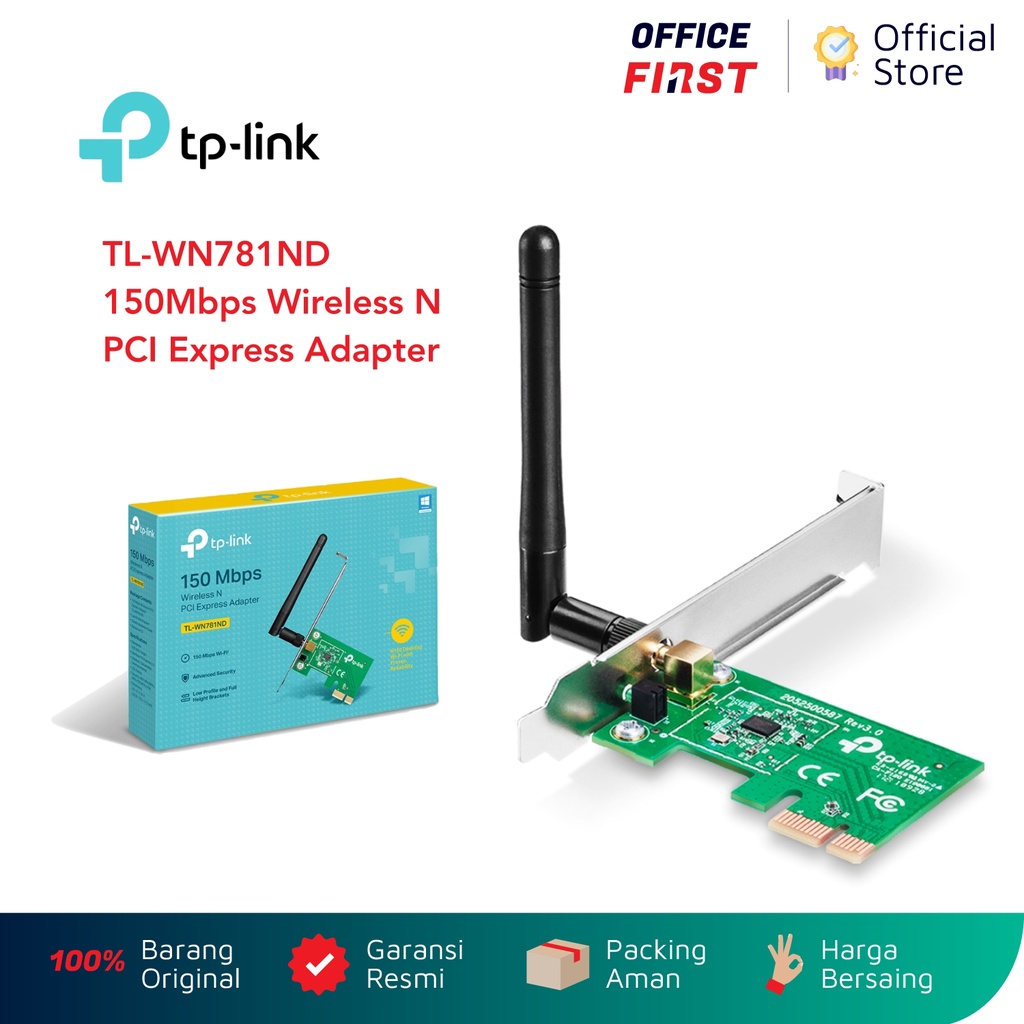 TP-Link TL-WN781ND 150Mbps Wireless N PCI Express Adapter Network Card