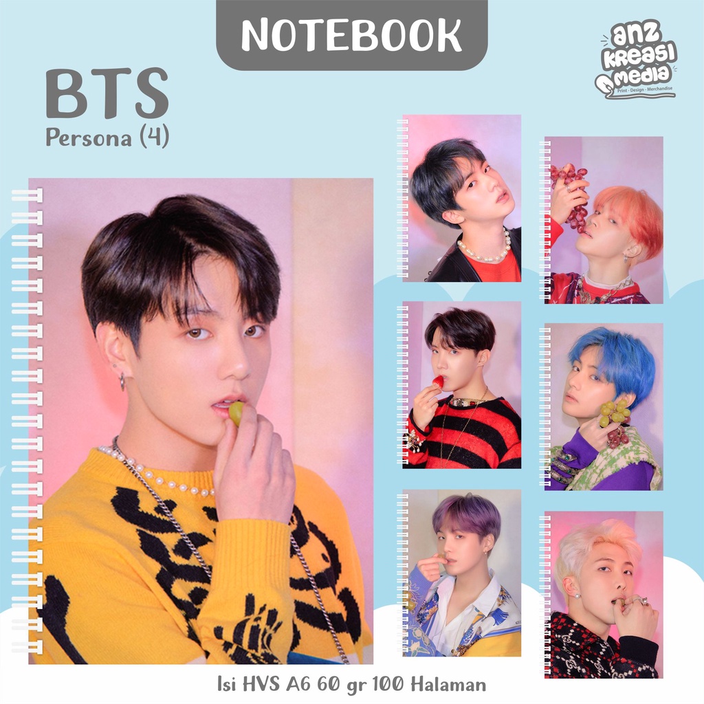 NOTEBOOK A6 BUKU TULIS SPIRAL - BTS PERSONA 4 - MERCHANDISE KPOP MURAH UNOFFICIAL