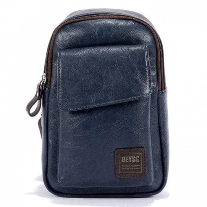 Tas Kulit pria Sling bag Import