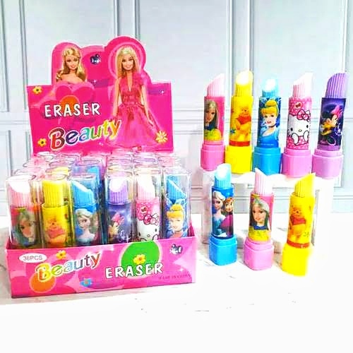 

Penghapus Pensil Fancy Lucu Bentuk Lipstik Karakter/Penghapus Lipstik