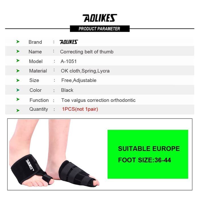 Aolikes 1051 Bunion Protector Toe Corrector Hallux Valgus Correction Terapi Jempol Kaki