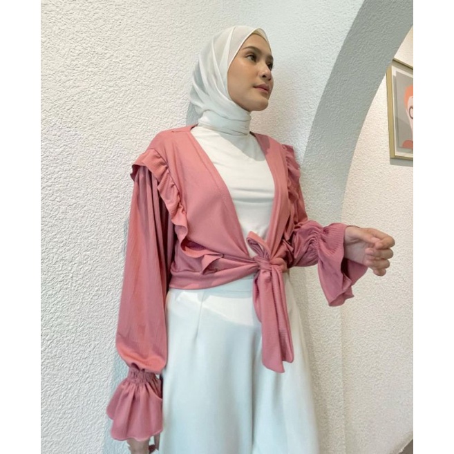 Cheers Cardi / Crop Outer / Cardigan Ruffle