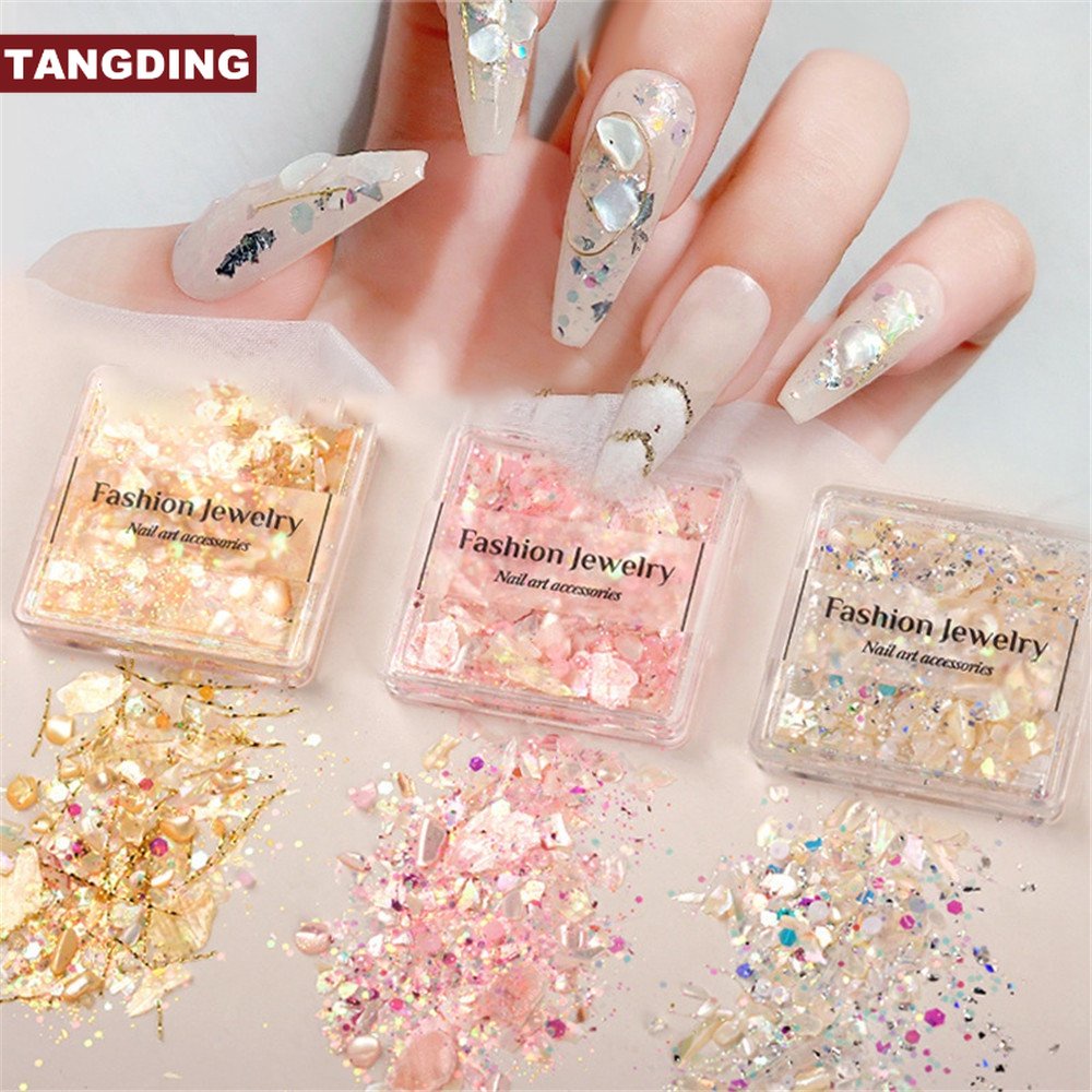 【COD Tangding】Set Kristal Berlian Imitasi Ultra Tipis Untuk Nail Art DIY