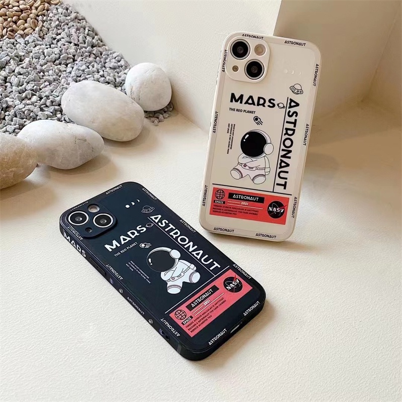 Casing Mars Astronot Untuk OPPO A5 A3s A1k A5 2020 A9 2020 A53 A15 A15s A35 A54 4g A16 A55 5g F17 pro Reno 4 Reno 5 Reno 6 5g F4 4g A519