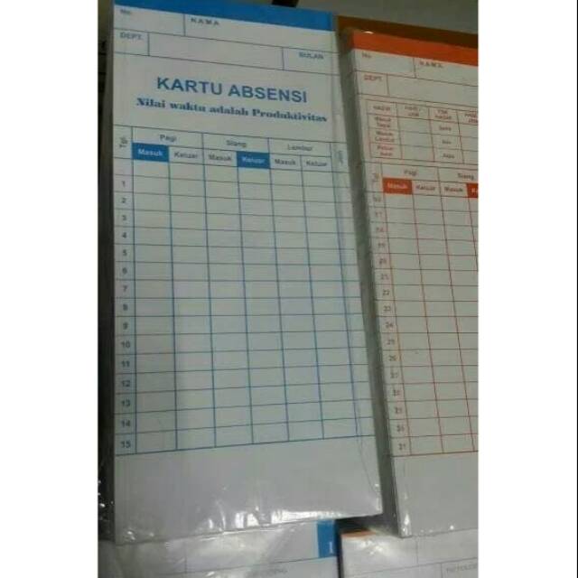 

Kartu Absen Warna