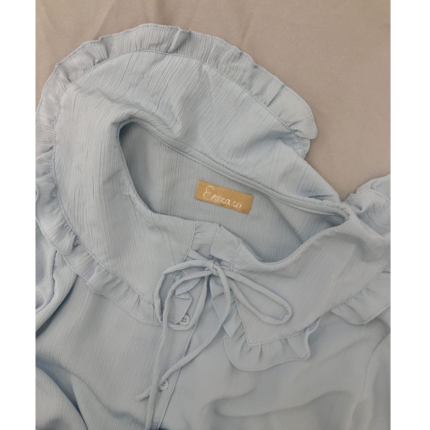 Eloca.co Ha ri Blouse Wanita Atasan Vintage-8