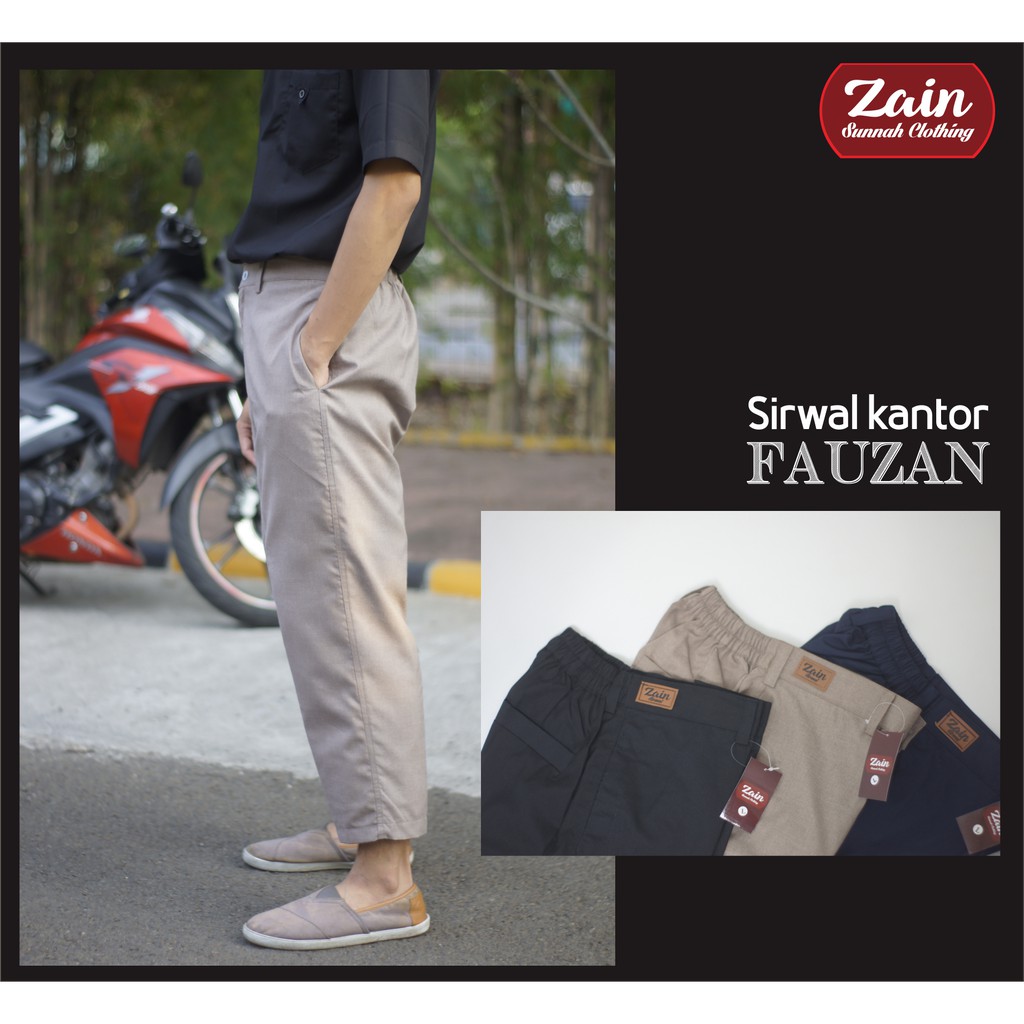 SIRWAL FAUZAN  ANGKLE PANTS SEMIFORMAL SIRWAL KANTOR SIZE M L XL XXL, XXXL