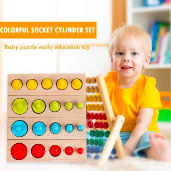 

Promo Warna Edukasi SOCKET Anak ~Puzzle Murah Mainan COLOURFUL Soket SET CYLINDER