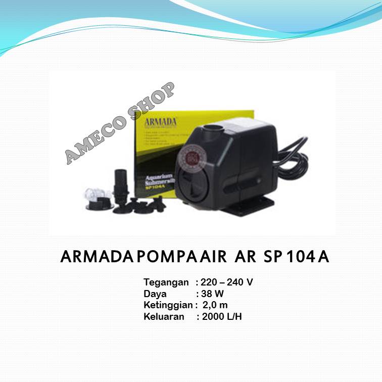 ARMADA Pompa Air Celup Aquarium AR SP 104 A