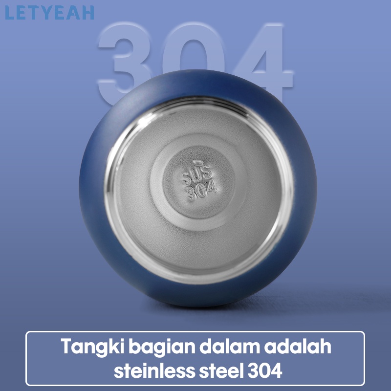 letyeah Botol air minum anak sedotan 350ml portable/Botol termos anak stainless 304