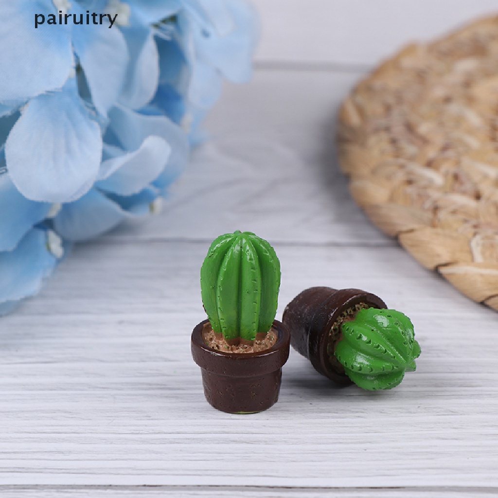 Prt 5pcs Miniatur Kaktus Bahan Resin Untuk Dekorasi Rumah Boneka DIY PRT