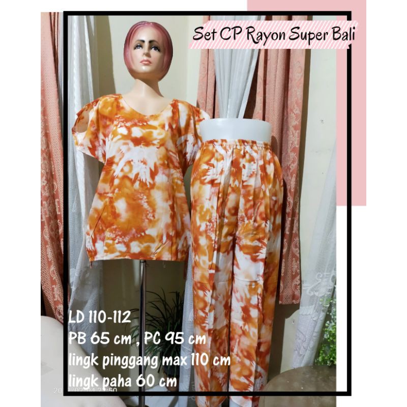 Set celana panjang Rayon Super