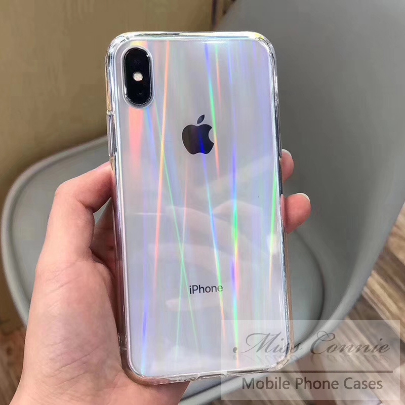 Casing Soft Case Akrilik Warna Gradasi Pelangi untuk