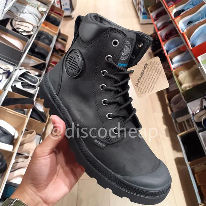 Sepatu Termurah Sepatu Boots Pria/Wanita/Unisex Palladium Pampa Cuff Wp Lux Black Sale