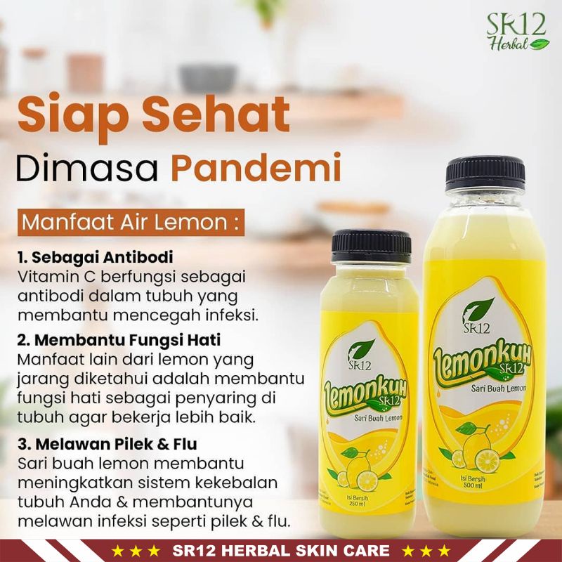 Lemonkuh SR12 Herbal Netto 500 ml | Sari Buah Lemon SR12 Original