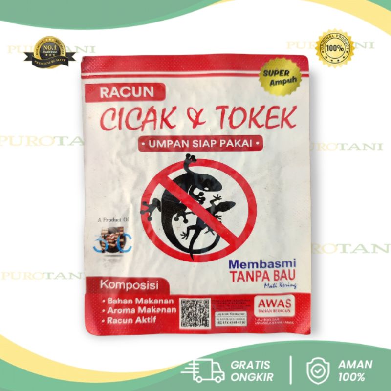 Obat Racun Pembunuh Cicak &amp; Tokek mati kering super ampuh umpan siap pakai