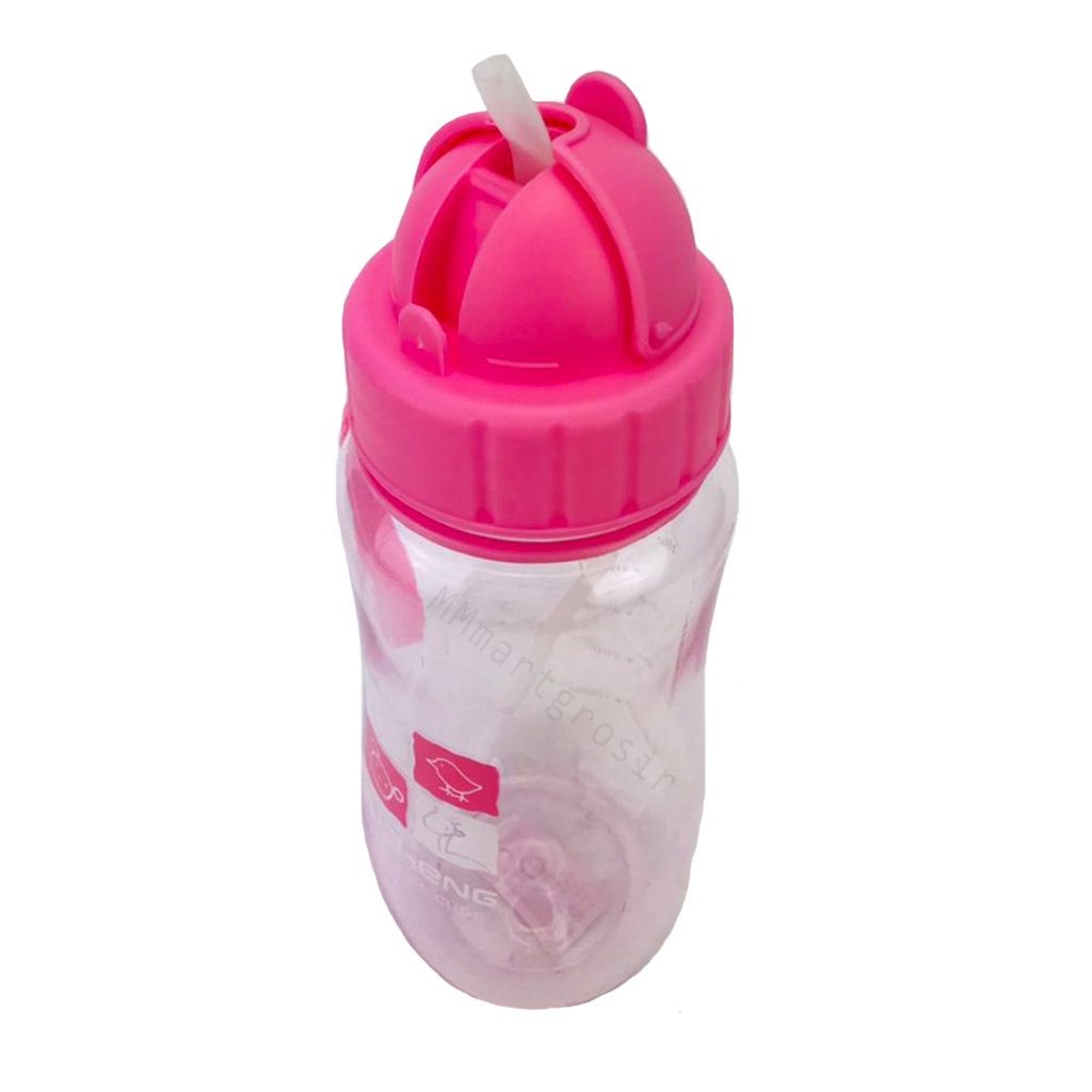 Fuzheng / Childern's Cups / Botol Minum Anak sedot/ Botol minum / Motif Pink / sc-1001 / 600ml