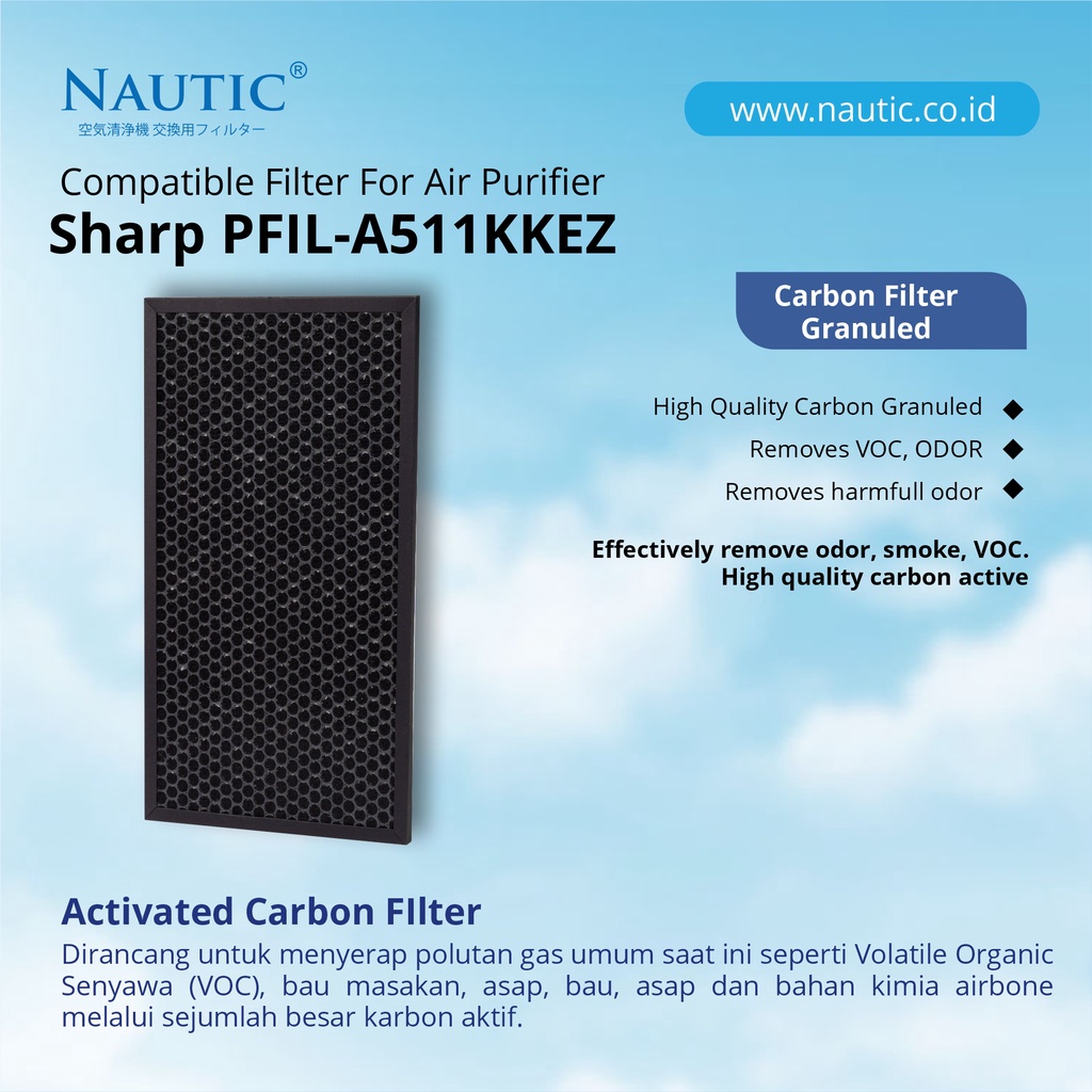 Hepa Filter untuk Sharp FP-J80 FP-J80Y/TA FP-J60 FP-J60Y/TA - Filter hepa FP-J60Y-W  FP-J80Y-H