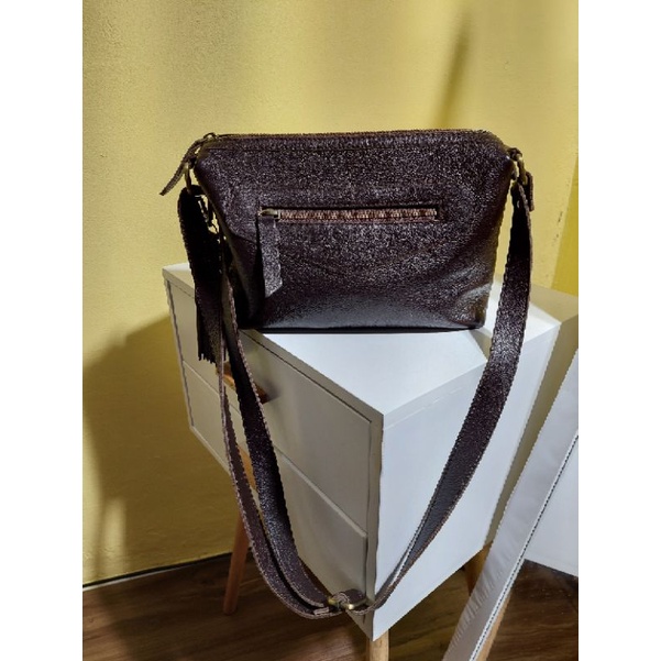 Tas Kulit Sapi Wanita | Tas Selempang Wanita Asli Kulit Sapi | Sling Bag Kulit Sapi Wanita | Tas Kul