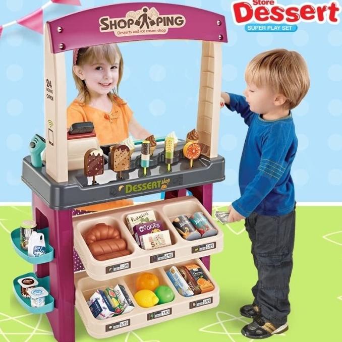 MB175 MAINAN ANAK HOME SUPERMARKET SHOPPING ICE CREAM DESSERT