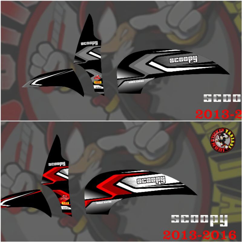 Striping Scoopy fi lama variasi motor scoopy 2013-2016