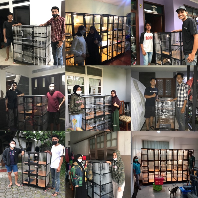 kandang kucing alumunium *request 3 kamar T185