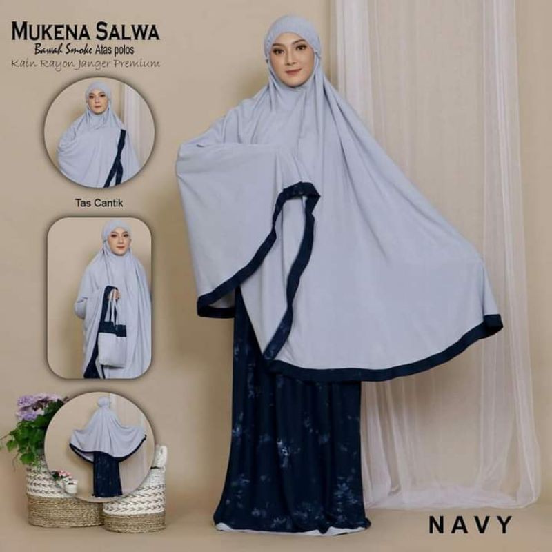 mukena Salwa/ mukena polos kombinasi/ mukena tie dye premium
