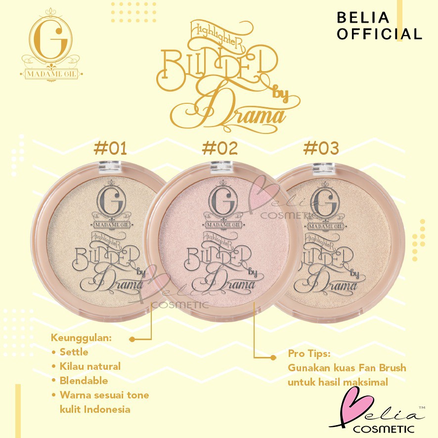 ❤ BELIA ❤ MADAME GIE Catch The Gleam | Blinded by Drama Highlighter | Catch Shadow Contour | Halographic 2-in-1 Highlighter &amp; Contour Stick | Sharp Madamegie