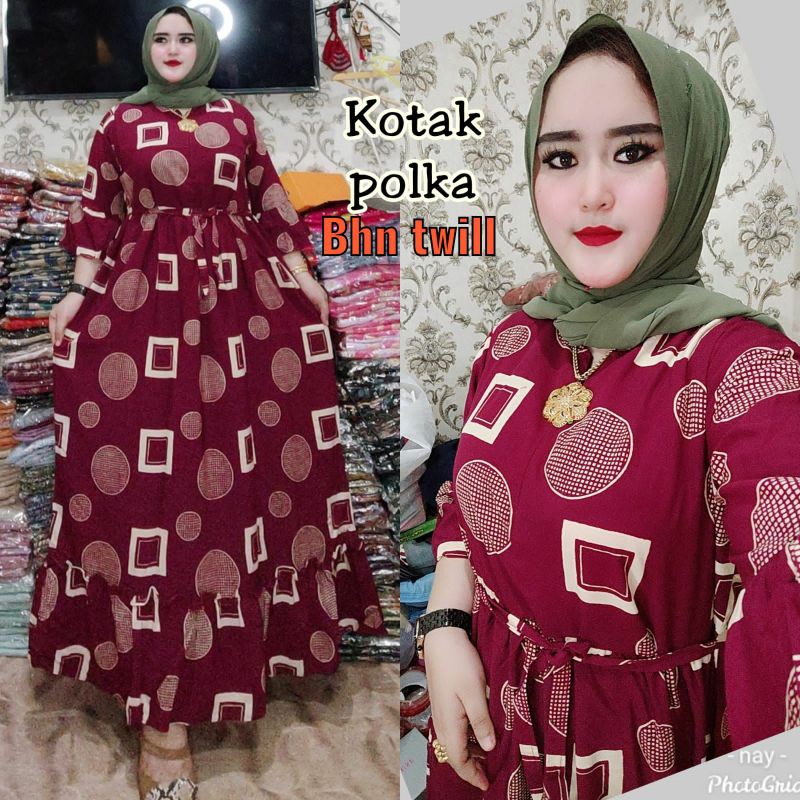 Gamis kotak bulat #grosir gamis murah