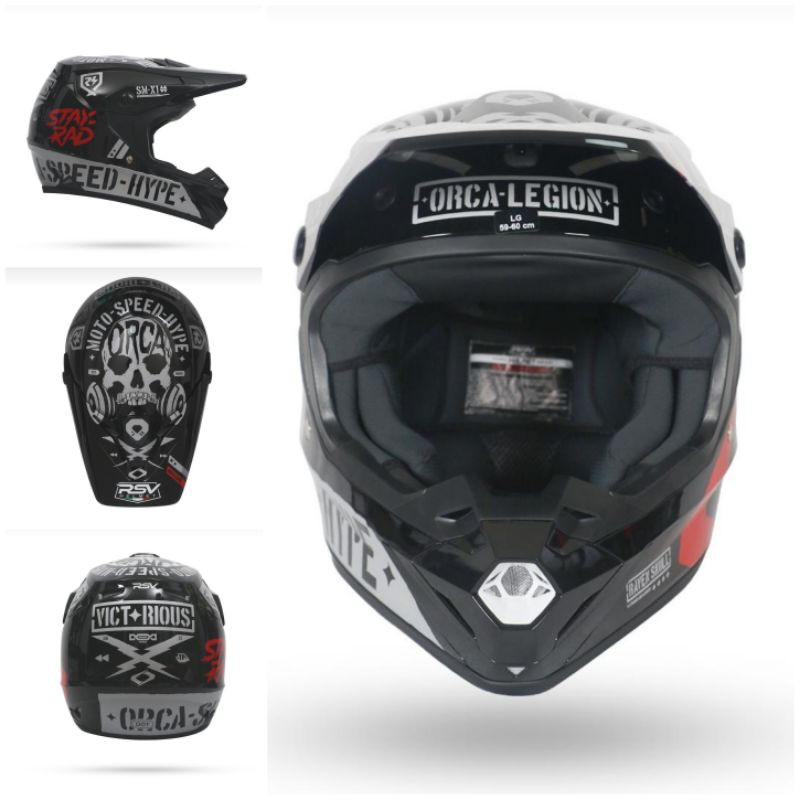 HELM RSV ORCA ESQUELETO SERIES SUPERMOTO BLACK