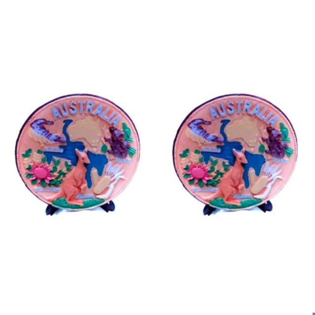 Piring australia pajangan australia souvenir australia kanggaroo ukuran besar souvenir pajangan
