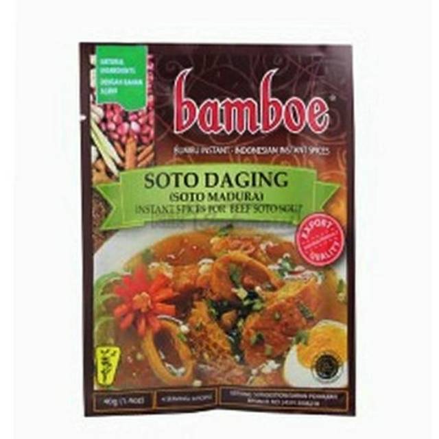 

Bamboe Bumbu Instant Soto Madura / rawon 40G