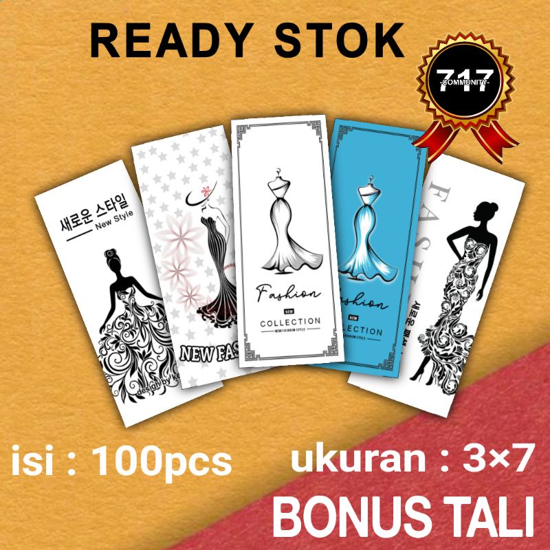 [100pcs] Hang Tag / Hangtag Barcode Tag label baju Label Import Ready Stock