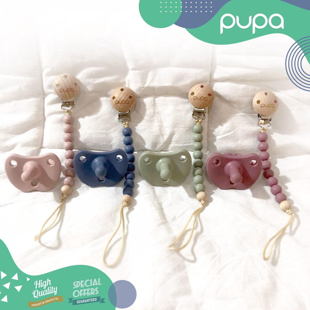 Empeng Bayi / Dot Bayi Silikon + Teether Gelang Silicone Pacifier Baby PUPA