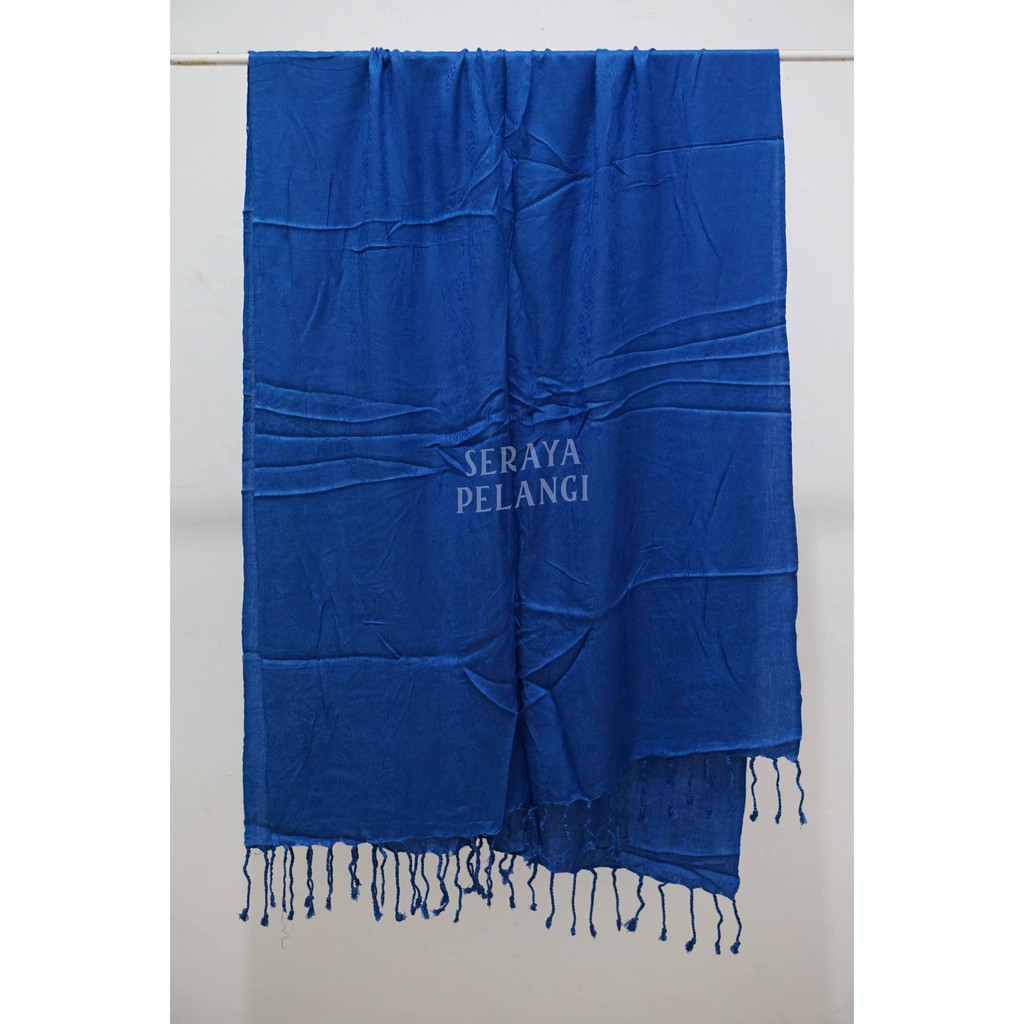Pashmina Bayangan Motif | Selendang | Scarf | Syal | Shawl | Pasmina | Souvenir | Hadiah | Keong-9. Biru