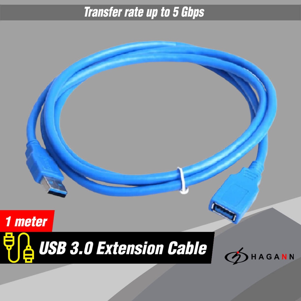 Kabel USB 3.0 Male to Female Extension Sambungan Perpanjangan 1M Cable 1 Meter Extention