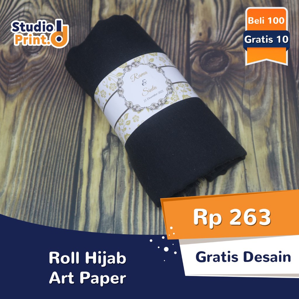 Roll Hijab Label Hijab Packaging Hijab Roll Souvenir Roll Makanan Roll