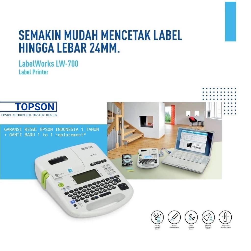 EPSON LABELWORKS LW-700 LABEL PRINTER barcode qrcode