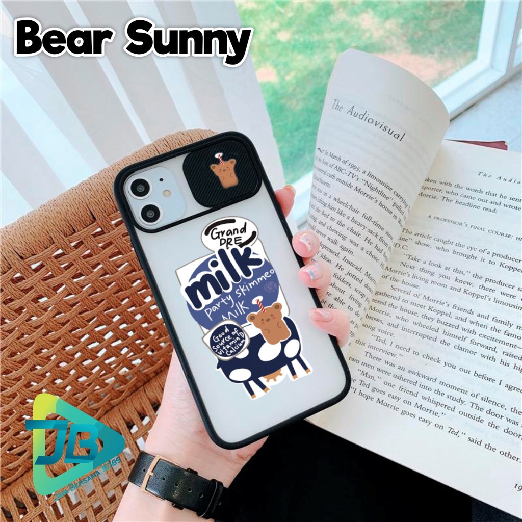 SOFTCASE SLIDE KAMERA BEAR SUNNY OPPO VIVO SAMSUNG XIAOMI REALME IPHONE ALL TYPE JB4934