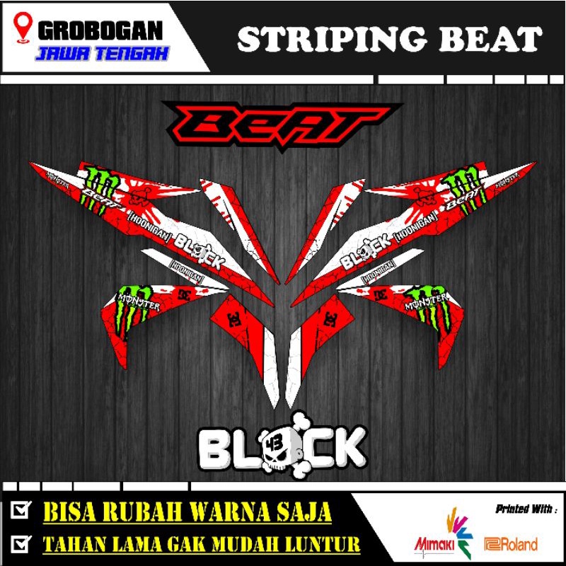 Striping Beat / Setriping Beat Esp Street / Stiker Motor Beat Street / Variasi Motor Beat