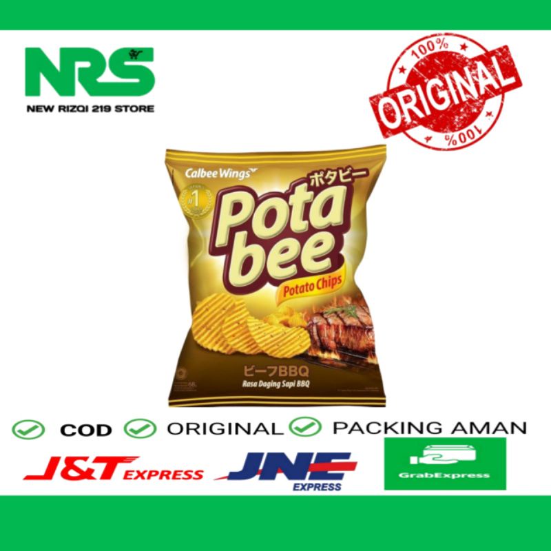 

Potabee Potato Chips Rasa Daging Sapi BBQ 68g