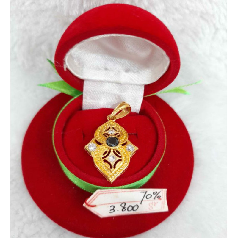 Lt884E247E liontin emas model dubai arab mekkah india emas kuning asli berat 3.800 kadar 70%