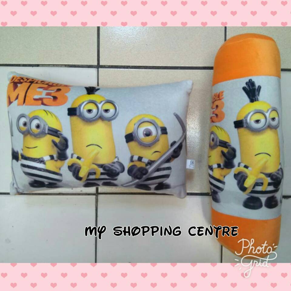 Paket Bantal Guling Minions Minion (1 set dapat bantal dan guling)