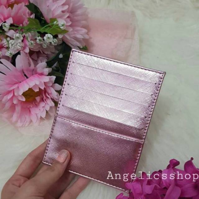 Card holder 12 slot pink/ dompet kartu rose gold / dompet wanita / card wallet