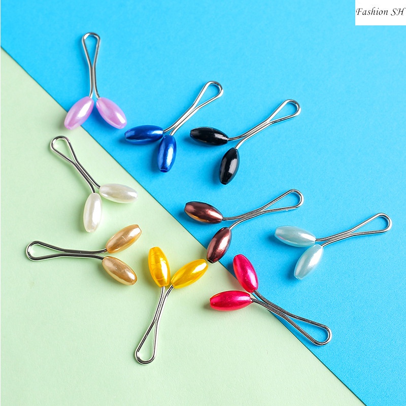 6pcs Pin bros Mutiara sharp Warna Campur Untuk Hijab M20021-6PCS